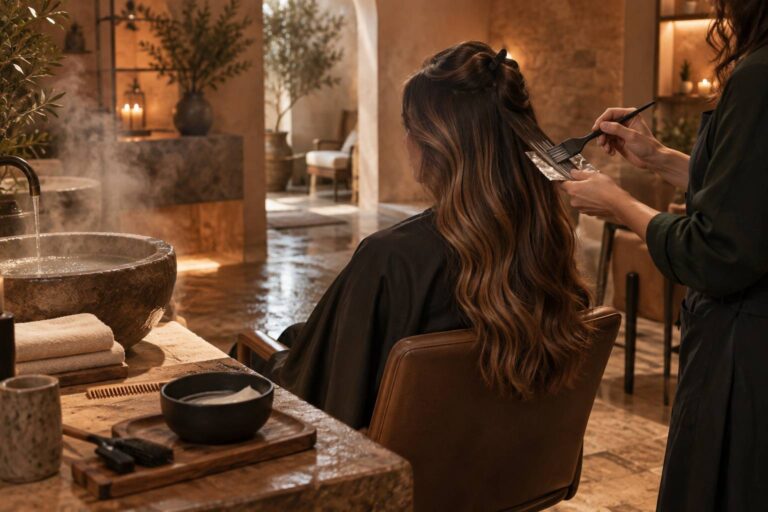 Balayage sur brune : nuances qui fonctionnent et entretien