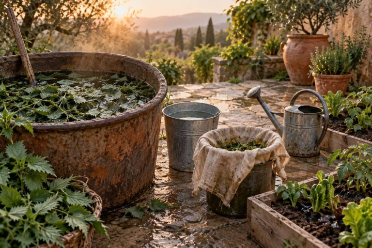 Purin d&rsquo;ortie : recette, dilution et utilisation au jardin